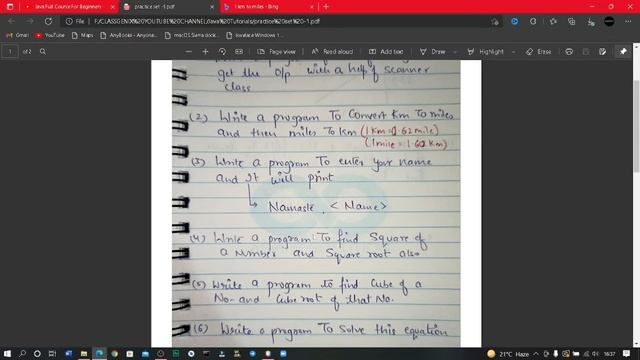 Java Full Course | Java Practice Set-1 | Java Programming in hindi | Questions on java | java cours смотреть онлайн