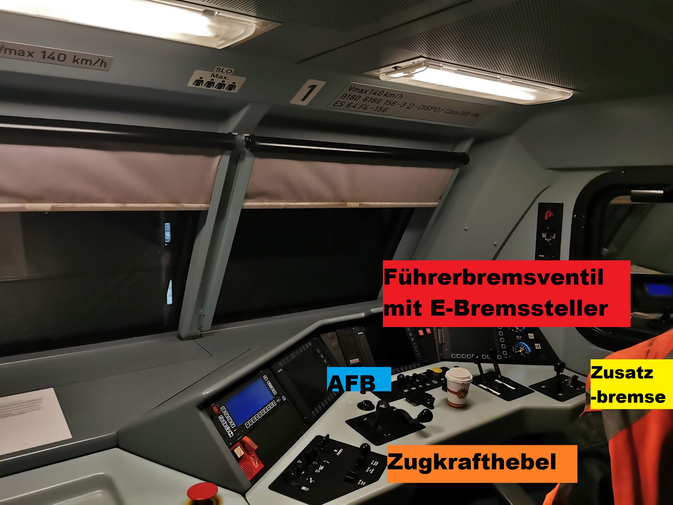 Führerstand 2/3 Baureihe 189er Haruka Bahnbasics