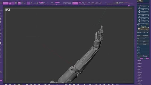 Zbrush Timelapse: Robot Arm and Hand Sketch (Live Boolean + ZModeler + Dynamesh Concepting Workflow смотреть онлайн