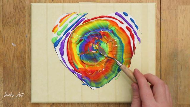 Tie Dye Heart / Double Exposure / Satisfying Acrylic Painting / Tape Art смотреть онлайн