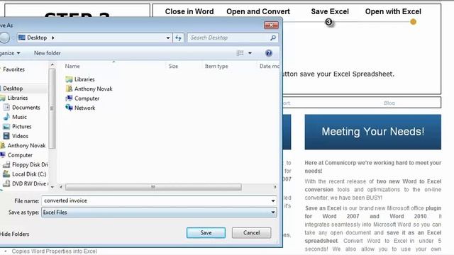 Convert Word to Excel Online Demonstration смотреть онлайн