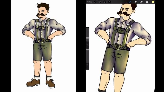 Wolfgang Don't Starve Together (DST) Character Tips and Tricks: Procreate Digital Art Drawing смотреть онлайн
