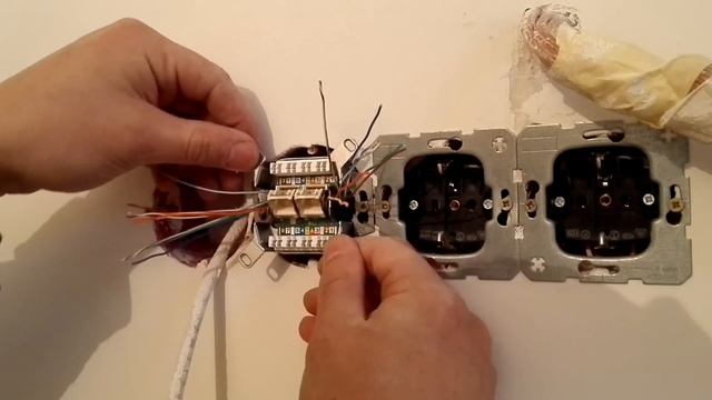 Подключение двойной компьютерной (internet) розетки смотреть онлайн