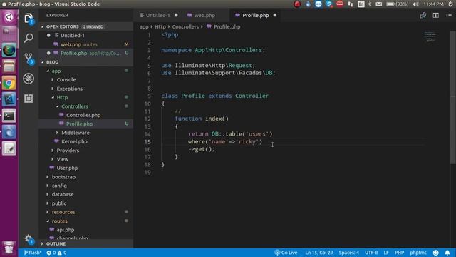 Laravel 7 tutorial #22 Query Builder смотреть онлайн