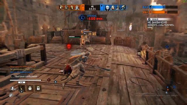 жестокая игра про самураев, викингов и рыцарей. игра -For Honor смотреть онлайн