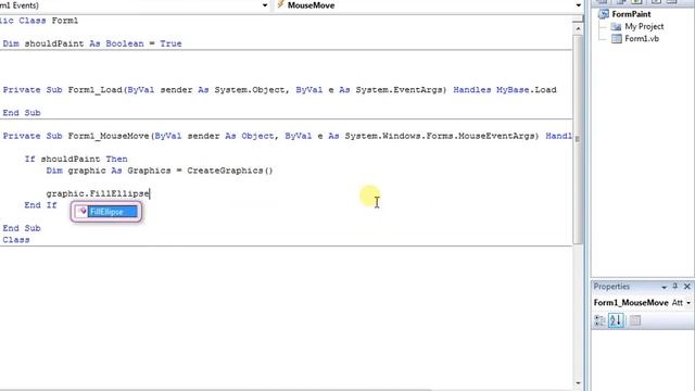 VB.NET Basics: Draw on a form with Mouse Event Handling смотреть онлайн