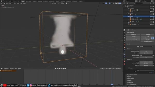 Smoke Simulation in EEVEE (Blender 2.8) смотреть онлайн