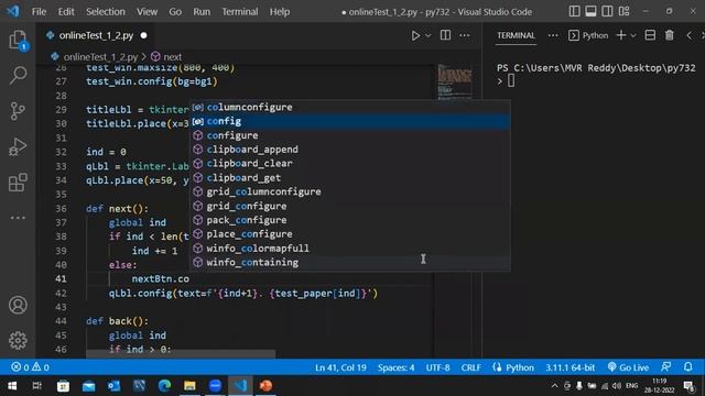 Python Tutorial 17/30: Tkinter Project Online Test Part-2 смотреть онлайн