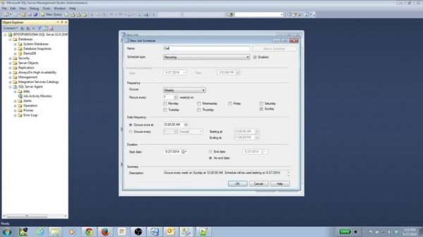 Schedule Backup using SQL Server Management Studio 2012