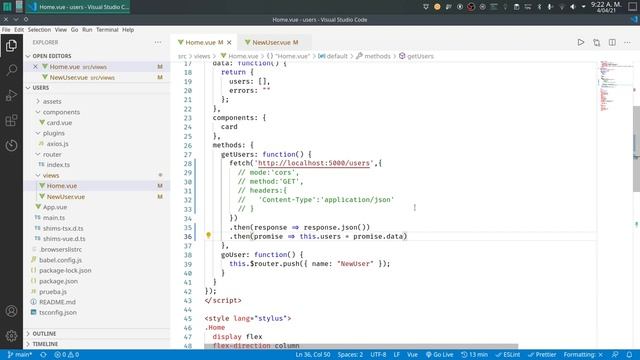 Consumiendo Api. Ejemplo en VueJs. смотреть онлайн
