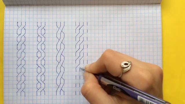 Рисуем узоры по клеточкам. We draw patterns on the cells. смотреть онлайн