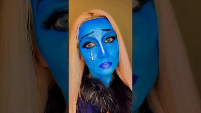 Blue face. Sad face. Clown makeup. Макияж печального лица. Голубой макияж смотреть онлайн