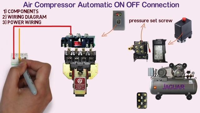 Air compressor Automatic on off wiring diagram | Air compressor смотреть онлайн