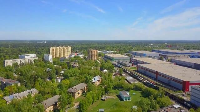 Поселок Удельная Раменского района с квадрокоптера. Северная и Южная сторона смотреть онлайн