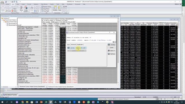 Линейный дискриминантный анализ в Statistica 10 смотреть онлайн