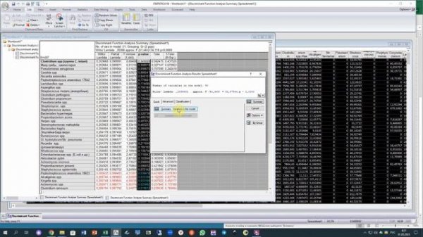 Линейный дискриминантный анализ в Statistica 10