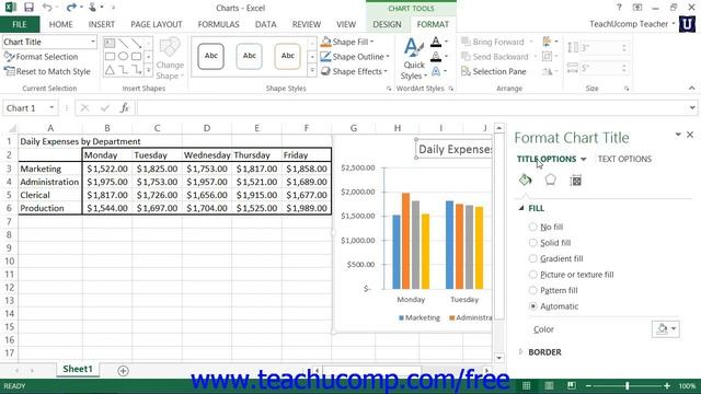Excel 2013 Tutorial Formatting a Chart Title Microsoft Training 28.5 смотреть онлайн