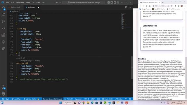 How To Write Mobile First Design 2022 || Media Query CSS HTML || Mobile First Web Design Tutorial смотреть онлайн