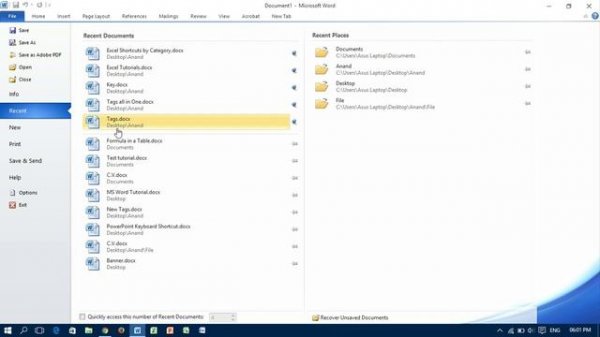 Lock and Unlock a Word Document