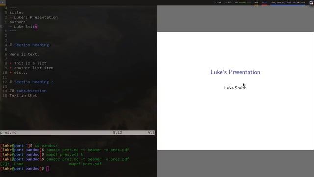 The Easiest Way to Make Presentations! (Pandoc + Markdown) смотреть онлайн