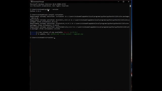 Creating virtual environment in Windows for managing Python libraries in 2 minutes. смотреть онлайн