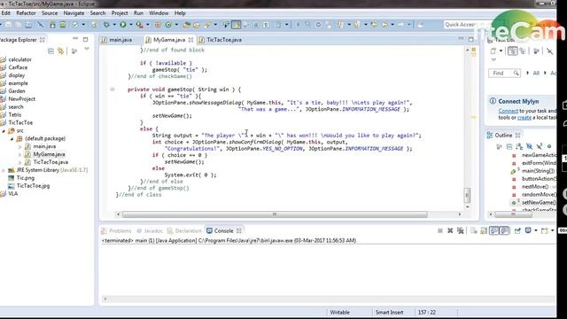TicTacToe Game in JAVA by using APPLET смотреть онлайн