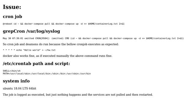 docker-compose cron job not executing смотреть онлайн