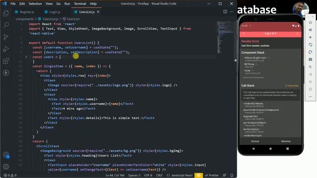 React Native Crash Course Part-6 Firebase Authentication and Realtime Database #VenkateshMogili смотреть онлайн
