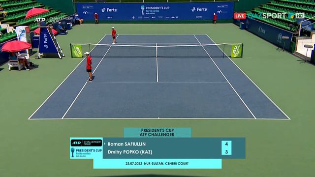 🎾 President's Cup Men's - SGL SF: Roman SAFIULLIN vs Dmitry POPKO (KAZ) (23.07.22) смотреть онлайн