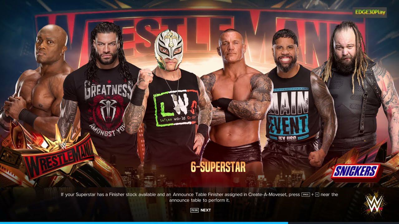 WWE2K24 Bobby Lashley vs Rey Mysterio vs Randy Orton vs Roman Reigns vs Bray Wyatt vs Jey Uso смотреть онлайн