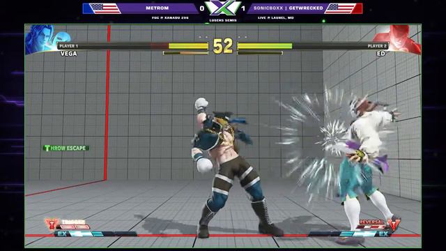 F@X 296 SFV - MetroM (Vega) Vs. geTwreCked (Ed) - Street Fighter V Losers Semis смотреть онлайн