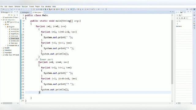 How to print Diamond pattern in Java | Diamond pattern in java | Pattern Programs in Java | Java смотреть онлайн