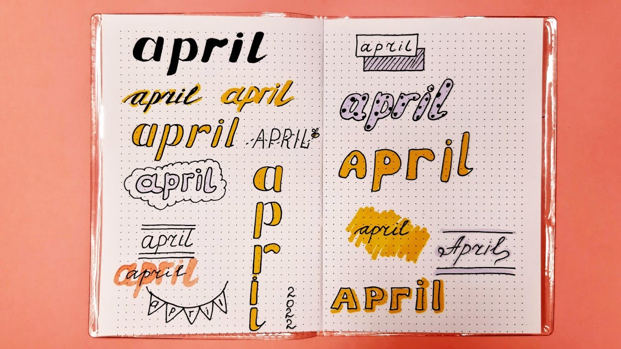 Как оформить месяц АПРЕЛЬ в личном дневнике_How to register the month of April in a personal diary смотреть онлайн