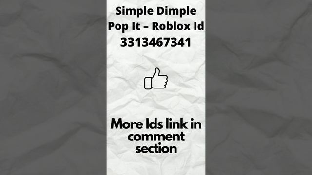 Simple Dimple Pop It – Roblox Id | Roblox Song Ids #shorts смотреть онлайн
