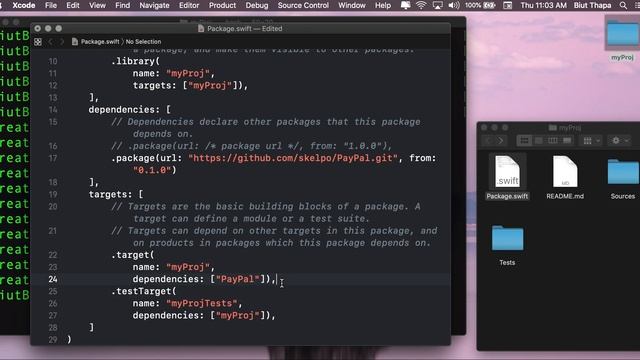 Creating project and installing a package using the Swift Package Manager смотреть онлайн