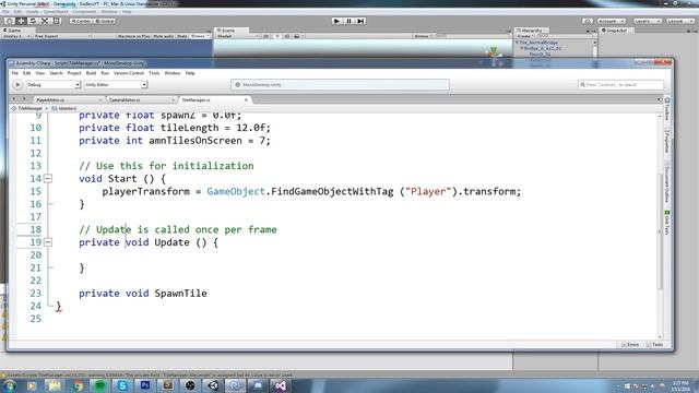Unity Endless Tutorial Spawning infinite tiles смотреть онлайн