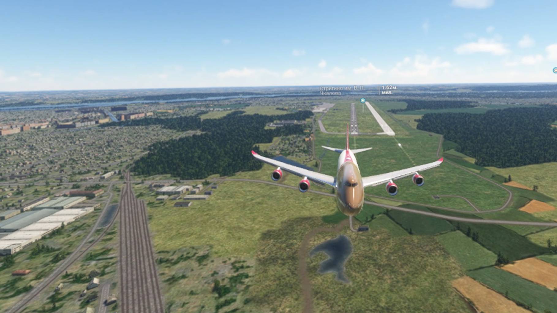 Полет Боинг 747 в Сочи, в Msfs2020.