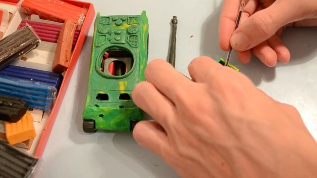 Как Сделать Танк "Тигр 2-Королевский Тигр" из Пластилина. смотреть онлайн