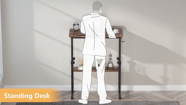 Tribesigns Height Adjustable Desk, Rolling Standing Computer Desk for Sofa Bed C0566 смотреть онлайн