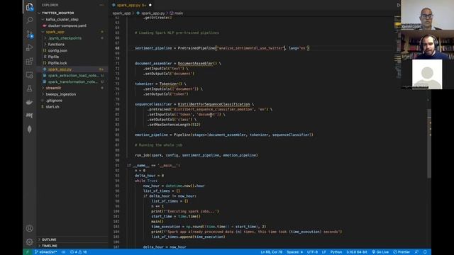 Monitoreo de tendencias de Twitter con Apache Kafka, Spark Streaming, Spark NLP y Streamlit смотреть онлайн