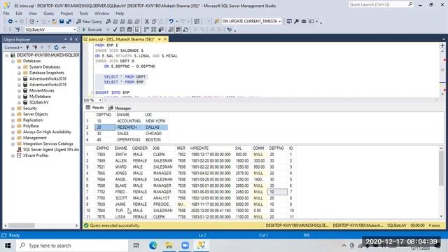 Module 5 Join (Inner, Outer, Self) in SQL Server смотреть онлайн