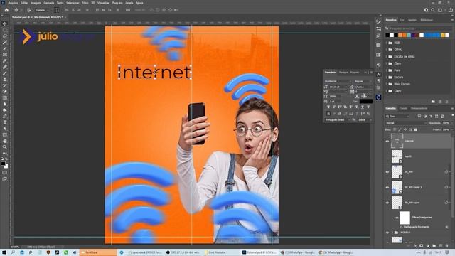 Como Fazer Um Flyer Provedor de Internet No Photoshop / PSD Grátis na descrição смотреть онлайн