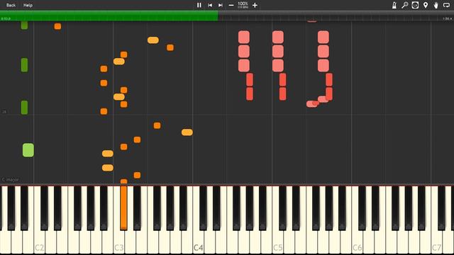 Heartache - Undertale [Synthesia] смотреть онлайн