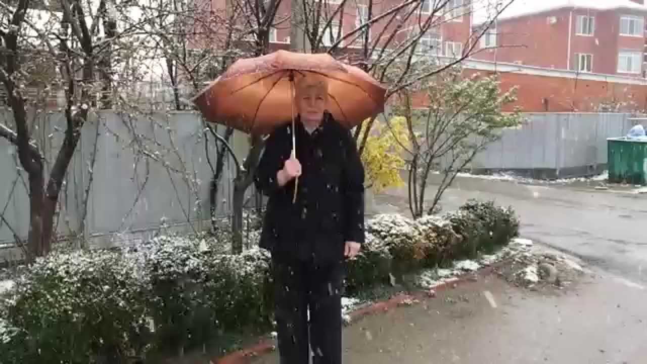 Снег в конце марта в Краснодаре