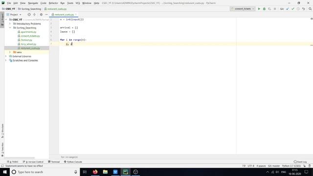 PYTHON Restaurant Customers Algorithm - CSES Sorting and Searching #5 смотреть онлайн