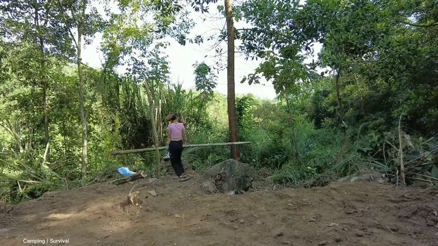 Survival Building 30 Days Alone Forest Life - Wild Bushcraft Build a House Digging The Foundation смотреть онлайн