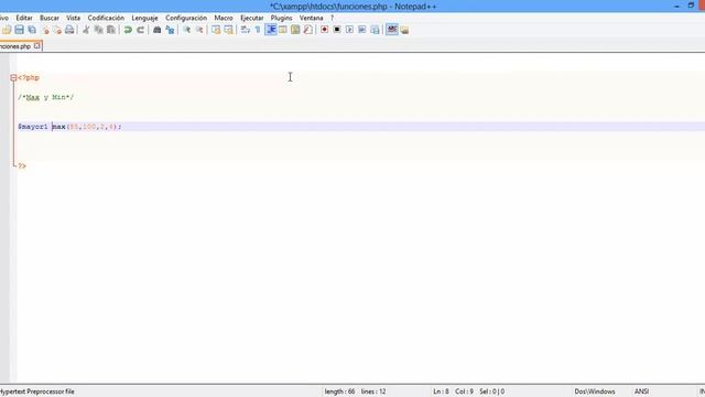Funciones PHP (max y min) смотреть онлайн