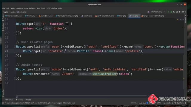 User profile using Laravel Fortify actions - EP18 - Laravel 8 User Login and Management System смотреть онлайн