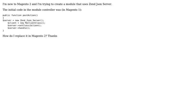 Magento: Using Zend json server on Magento 2 смотреть онлайн