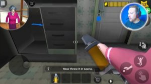 КАК ПРОЙТИ УРОВЕНЬ С БАНЕЙ Scary Teacher 3D парилка уровень с сауной